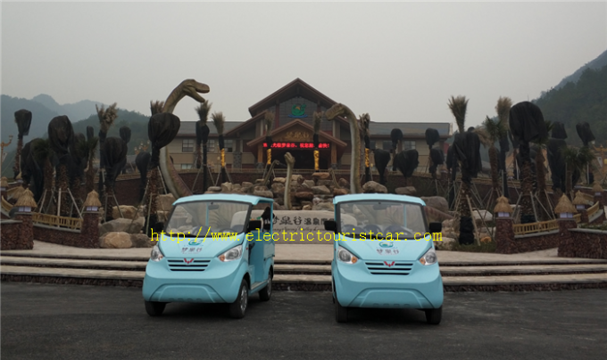 Passagier-elektrisches touristisches Auto-elektrischer Golf-Buggy des Blau-5 für öffentliche Sicherheits-Patrouille 0