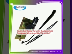 Elektrische Golf Buggy Teile Stadtbus Windschutzscheibe Überlappung Wiper-Montage 12V und 24V