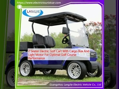 2-Sitzer-Elektrogolfwagen mit Laderaum und leichten Motor für optimale Leistung des Golfplatzes