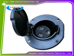 Schwarze kreisförmige Ladesteckdose EAGLE Tourbusteile