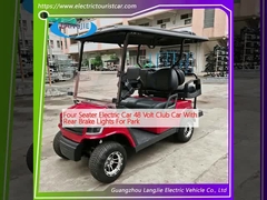 Viersitzender Elektroauto 48 Volt Clubwagen mit Hinterbremslichtern für den Parkplatz
