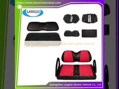 Clubwagen Golfwagen Clubwagen Vorgeschichte Rote Lederabdeckung für Vordersitze und Rücksitze