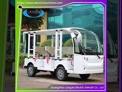 8 Sitzplätze Mini-Elektro-Touristenwagen 48V AC Motor Flughafen Gepäckwagen mit Dach für Resort