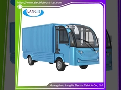 2 Sitzwagen 72V-Frachtwagen Weiße elektrische Gepäckwagen mit großer Ladekiste für die Fabrik