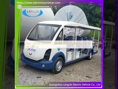 Blau / Weiß 14 SITZEN 1,25L Benzin Sightseeing Auto Für Resort Auto