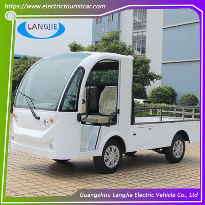 Ein guter Preis. Weißes 2-Sitzer-Elektro-Lieferwagen AC 48V Elektrische Nutzfahrzeuge für die Fabrik Online