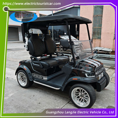Ein guter Preis. 2 Seaters Electric Golf Cart with Power-Assisted Steering Double Swing Arm Suspension and Foldable Windshield Online