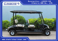 Black 4 Seaters Powerful Electric Club Car Golf Buggy Steel Framework