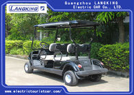 Black 4 Seaters Powerful Electric Club Car Golf Buggy Steel Framework