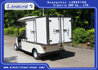 2 Person White Mini Electric Cargo Truck With Stainless Steel Cargo Box 650kg 48v 3kw DC Motor
