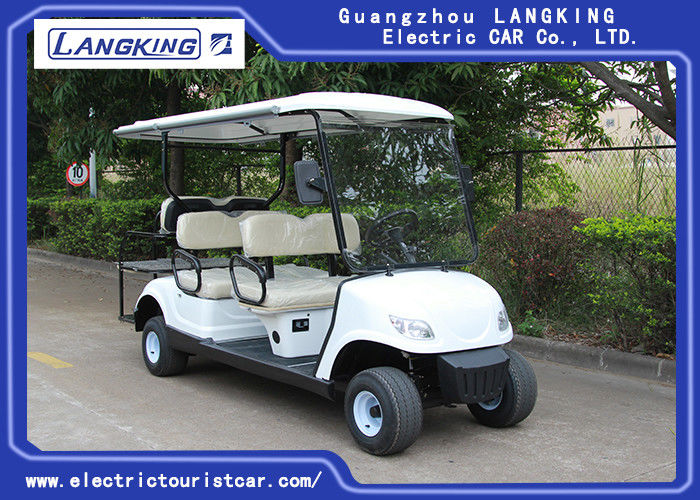 White Color 48V 3KW DC Motor Electric Golf Carts With 6 Seats Easy Operated