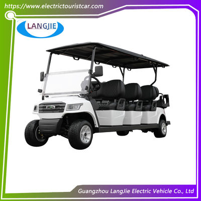 8 Passagiere Elektrische Golfkarren Custom Golfkarren Wechselstrommotor mit schwarzem Dach