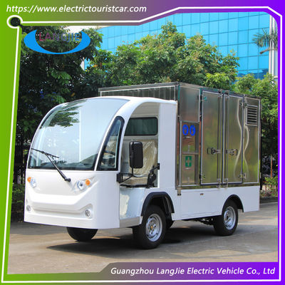 5KW starker Motor Linkslenksantrieb Elektrischer Gepäckwagen 2 Sitzplätze Elektrischer Güterwagen mit Dach