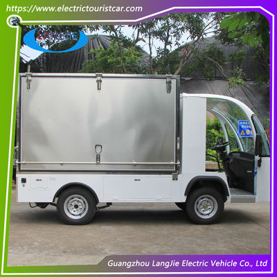 5KW starker Motor Linkslenksantrieb Elektrischer Gepäckwagen 2 Sitzplätze Elektrischer Güterwagen mit Dach