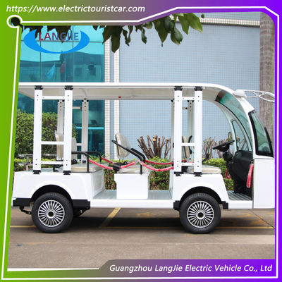 8 Sitzplätze Mini-Elektro-Touristenwagen 48V AC Motor Flughafen Gepäckwagen mit Dach für Resort