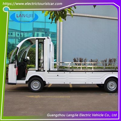 72V 7.5KW Wechselstrommotor Elektro-Gepäckwagen mit Frachtkarton und 2-Sitzer-Golfwagen Weiß für Hotel