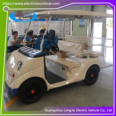 Weiße Elektro-Sicherheits-Golffahrzeuge 48V-System 2-Sitzer Sightseeing-Auto für Parkplätze