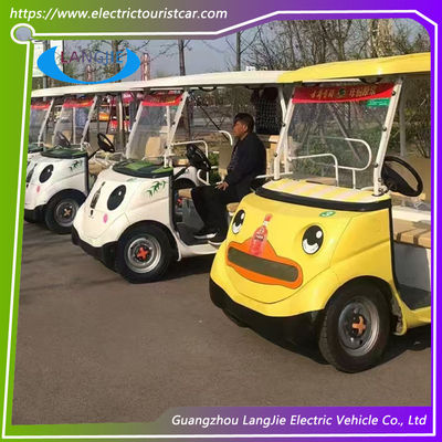 Weiße Elektro-Sicherheits-Golffahrzeuge 48V-System 2-Sitzer Sightseeing-Auto für Parkplätze