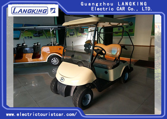 Beige Personen-Golfmobil der Farbenergieeinsparungs-2 für Freizeit-Platz/Stadion