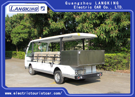 Elektrischer Besichtigungs-Bus des Sitzer-14, elektrisches Auto des Shuttle-72v mit dem Zaun des Fracht-Kastens