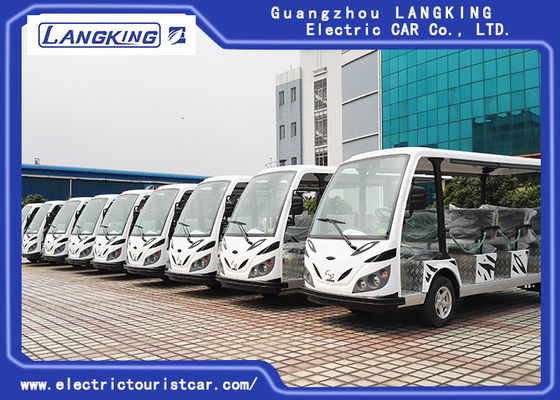 Weiße Farbelektrische Shuttle-Fahrzeuge mit nullverschmutzungs-langem Service des Sitzer-11