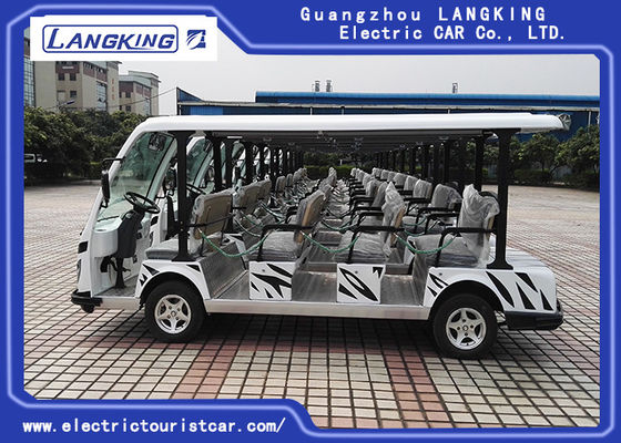 Weiße Farbelektrische Shuttle-Fahrzeuge mit nullverschmutzungs-langem Service des Sitzer-11