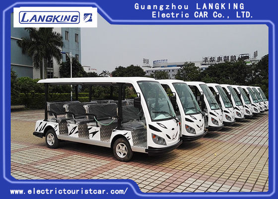 Weiße Farbelektrische Shuttle-Fahrzeuge mit nullverschmutzungs-langem Service des Sitzer-11
