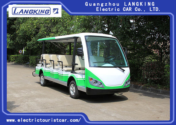 Grünes/weißes elektrisches Shuttle-Auto/7.5KM fahren elektrische Golfmobile des Sitzer-72V 14 für Park