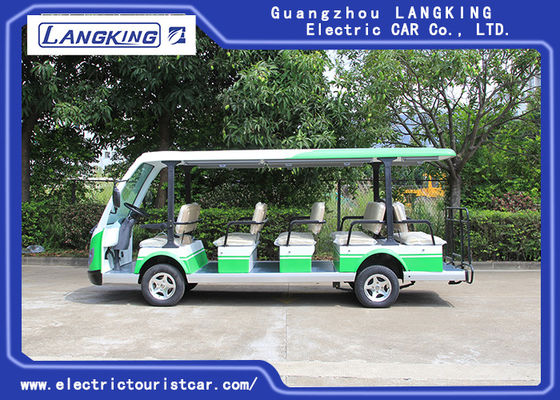 Grünes/weißes elektrisches Shuttle-Auto/7.5KM fahren elektrische Golfmobile des Sitzer-72V 14 für Park