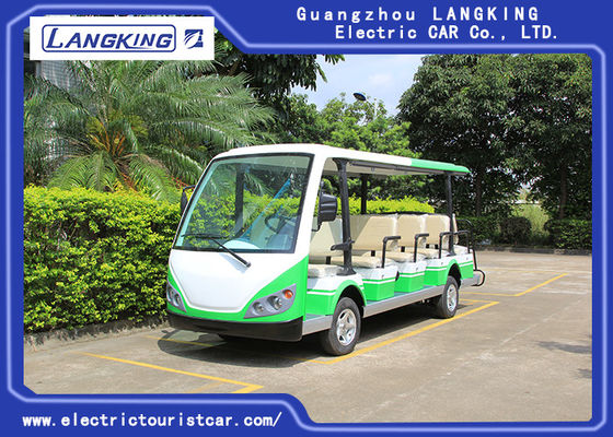 Grünes/weißes elektrisches Shuttle-Auto/7.5KM fahren elektrische Golfmobile des Sitzer-72V 14 für Park