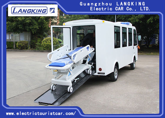 Kundengebundener Farbelektrischer Golfmobil-Krankenwagen 8 setzt + 1 Bett 72V /7.5KW Wechselstrommotor