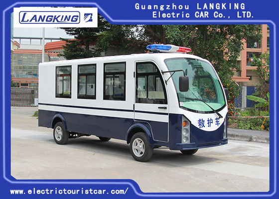 Blaue/weiße Farbelektrisches Krankenwagen-Auto mit Toplight für Krankenhaus
